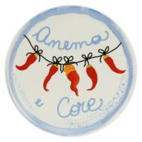 Блюдо для пиццы круглое Rose&Tulipani Milano AUMM ANEMA E CORE, фарфор, диам. 31 см