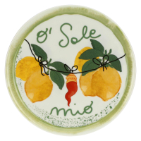 Блюдо для пиццы круглое Rose&Tulipani Milano AUMM O SOLE MIO, фарфор, диам. 31 см