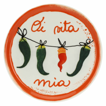 Блюдо для піци кругле Rose&Tulipani Milano AUMM O VITA MIA, порцеляна, діам. 31 см