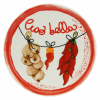 Блюдо для пиццы круглое Rose&Tulipani Milano AUMM CIAO BELLA, фарфор, диам. 31 см