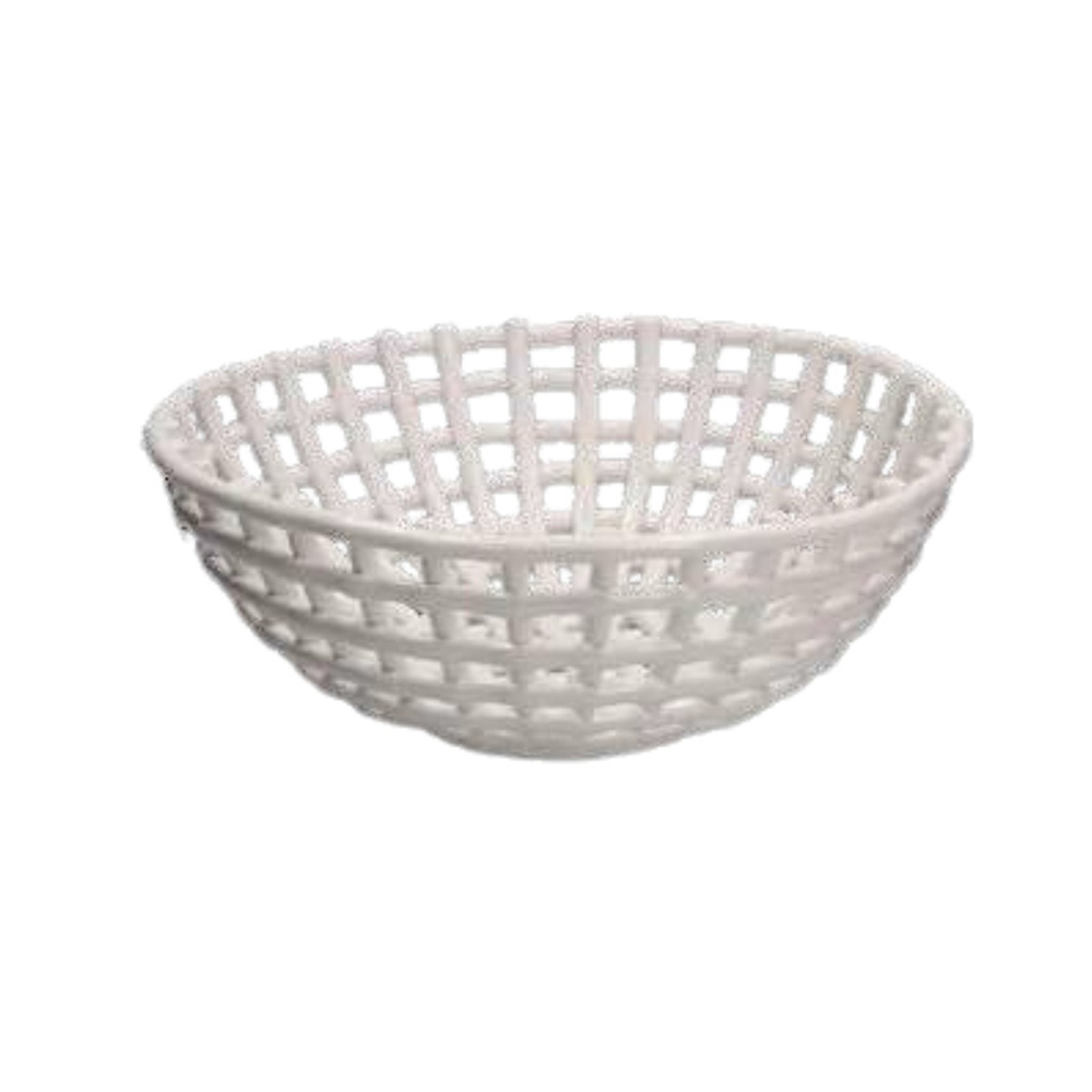 Корзина круглая Rituali Domestici CATTURATA, керамика, белая, диам. 36 см