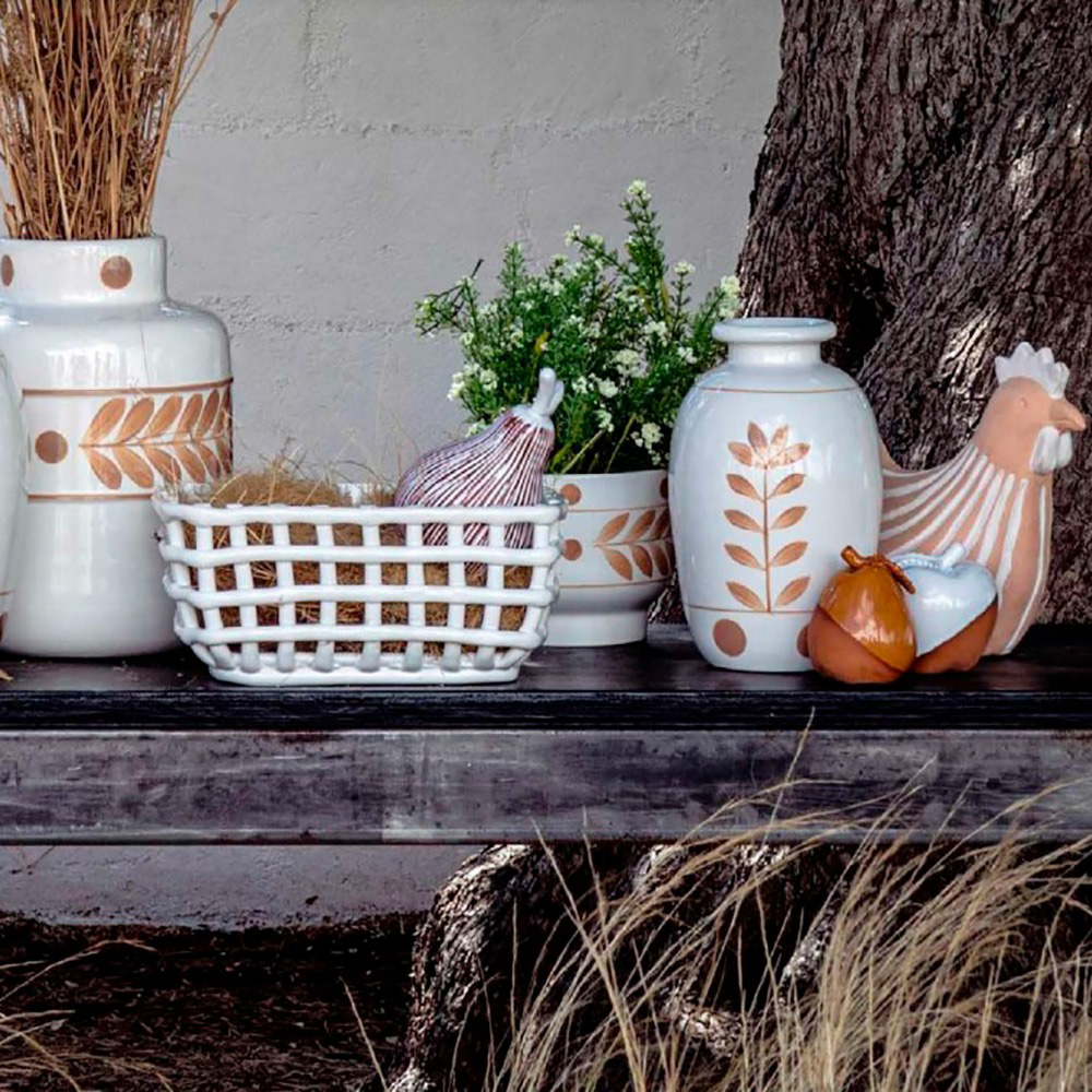 Корзина квадратная Rituali Domestici CATTURATA, керамика, белая, 21 х 21 х 8 см