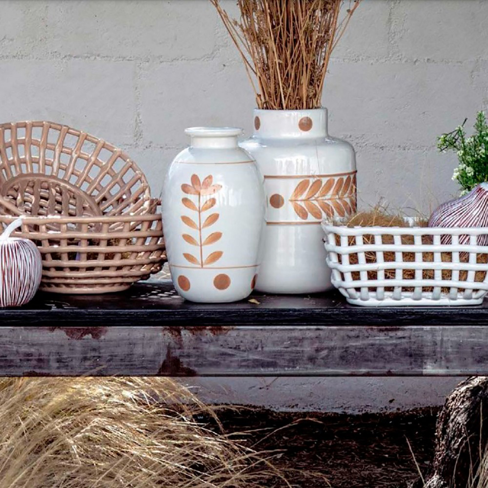 Корзина квадратная Rituali Domestici CATTURATA, керамика, белая, 21 х 21 х 8 см