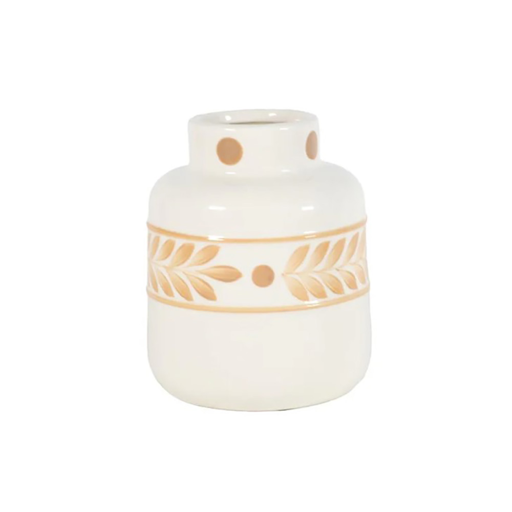 Ваза Rituali Domestici LAURUS, керамика, светло-бежевая, диам. 15 см, выс. 20 см