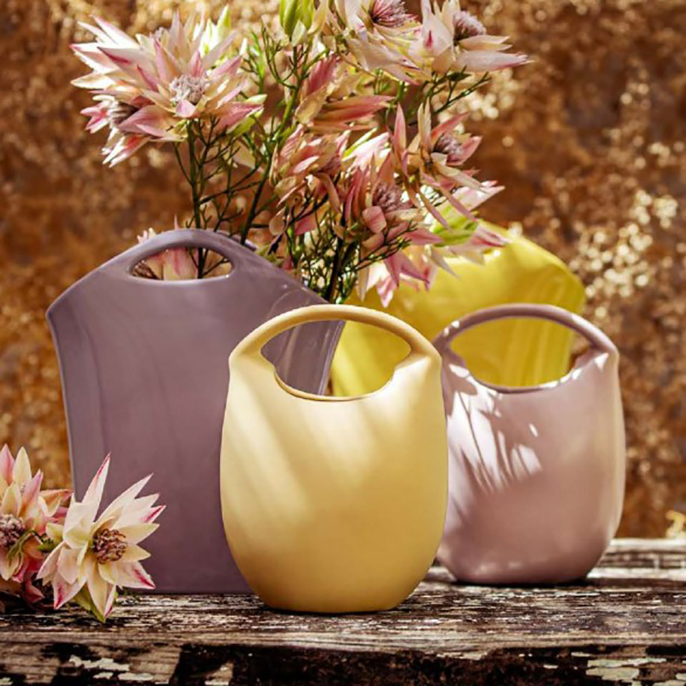 Ваза Rituali Domestici LEGRAZIOSE, кераміка, кремова, 19 х 8,5 х 23 см