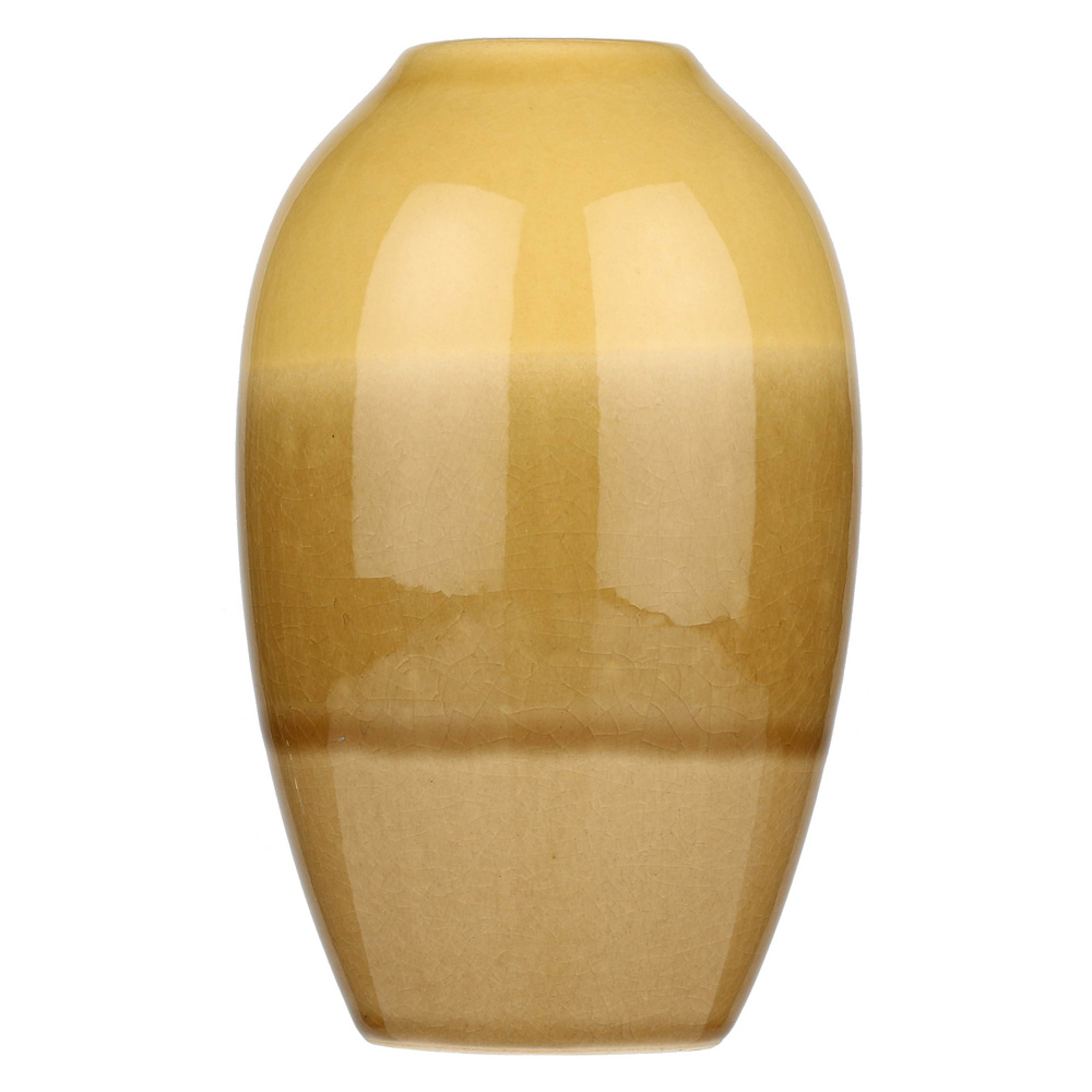 Ваза Rituali Domestici NUANCE, керамика, желтая, диам. 11 см, выс. 18 см