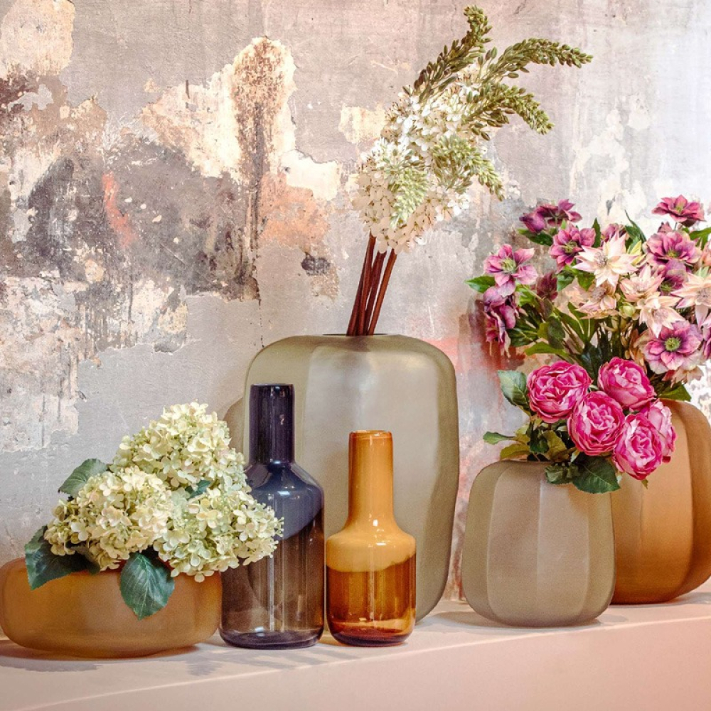 Ваза Rituali Domestici NEBULA, стекло, зеленая, 23 х 21 х 24 см