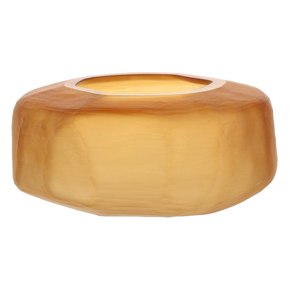 Ваза Rituali Domestici NEBULA, стекло, желтая, 28,5 х 26,5 х 13 см