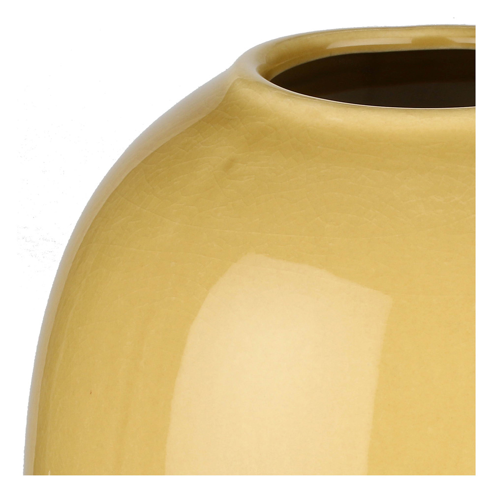 Ваза Rituali Domestici NUANCE, керамика, желтая, диам. 18 см, выс. 29,5 см