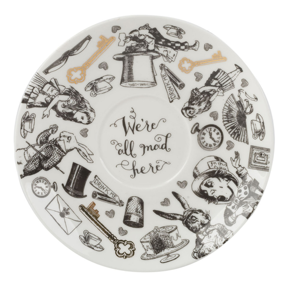 Чашка для чая с блюдцем CreativeTops ALICE IN WONDERLAND, фарфор, 250 мл