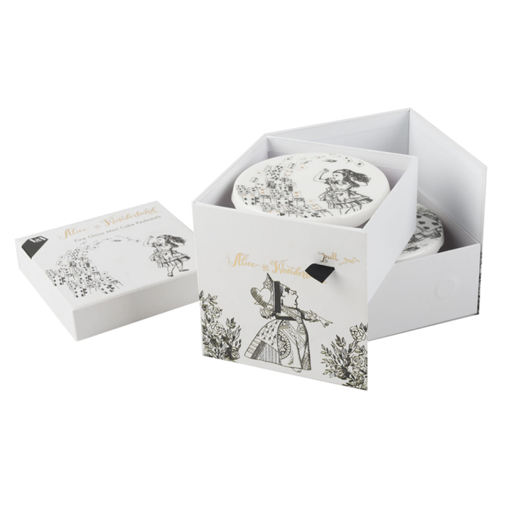 Набор мини-подставок для пирожных CreativeTops ALICE IN WONDERLAND, фарфор, 2 шт., 10 х 10 х 5 см