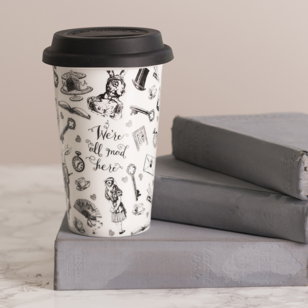 Кружка дорожная CreativeTops ALICE IN WONDERLAND, фарфор, 350 мл