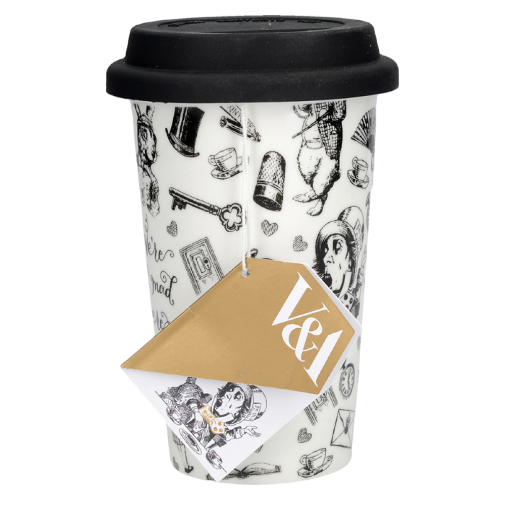 Кружка дорожная CreativeTops ALICE IN WONDERLAND, фарфор, 350 мл