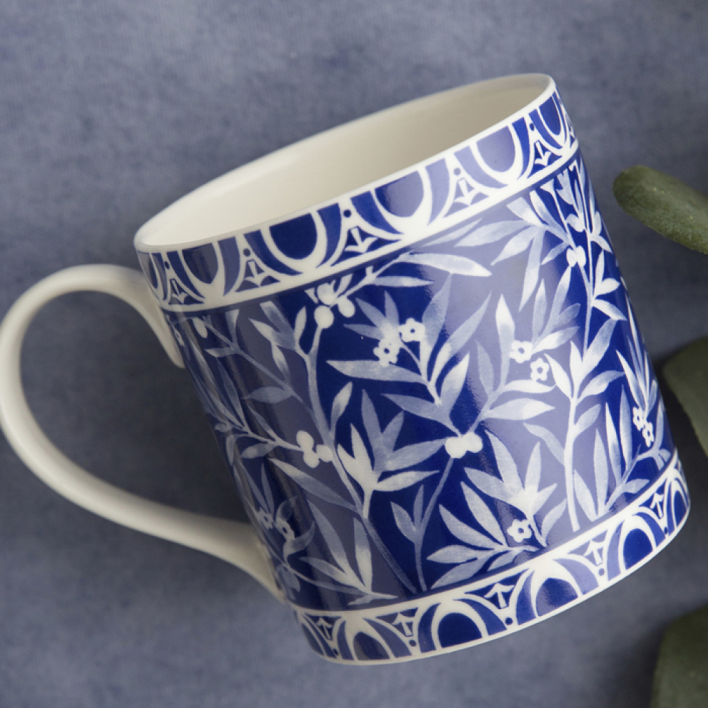 Кухоль для чаю CreativeTops Floral Geo Navy Cole Collection, порцеляна, 450 мл