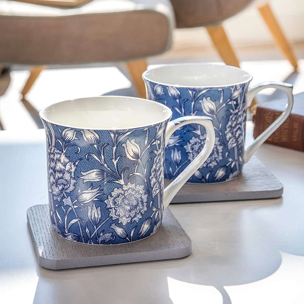 Набор кружек для чая CreativeTops William Morris "WILD TULIP", фарфор, 2 шт., 300 мл