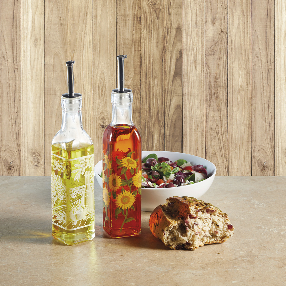 Пляшка для олії або оцту Kitchen Craft WORLD OF FLAVOURS Peppers, скло, 275 мл