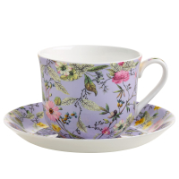 Чашка для чая с блюдцем Maxwell & Williams Winter Bloom KILBURN, фарфор, 17,5 х 17,5 х 9 см, 480 мл