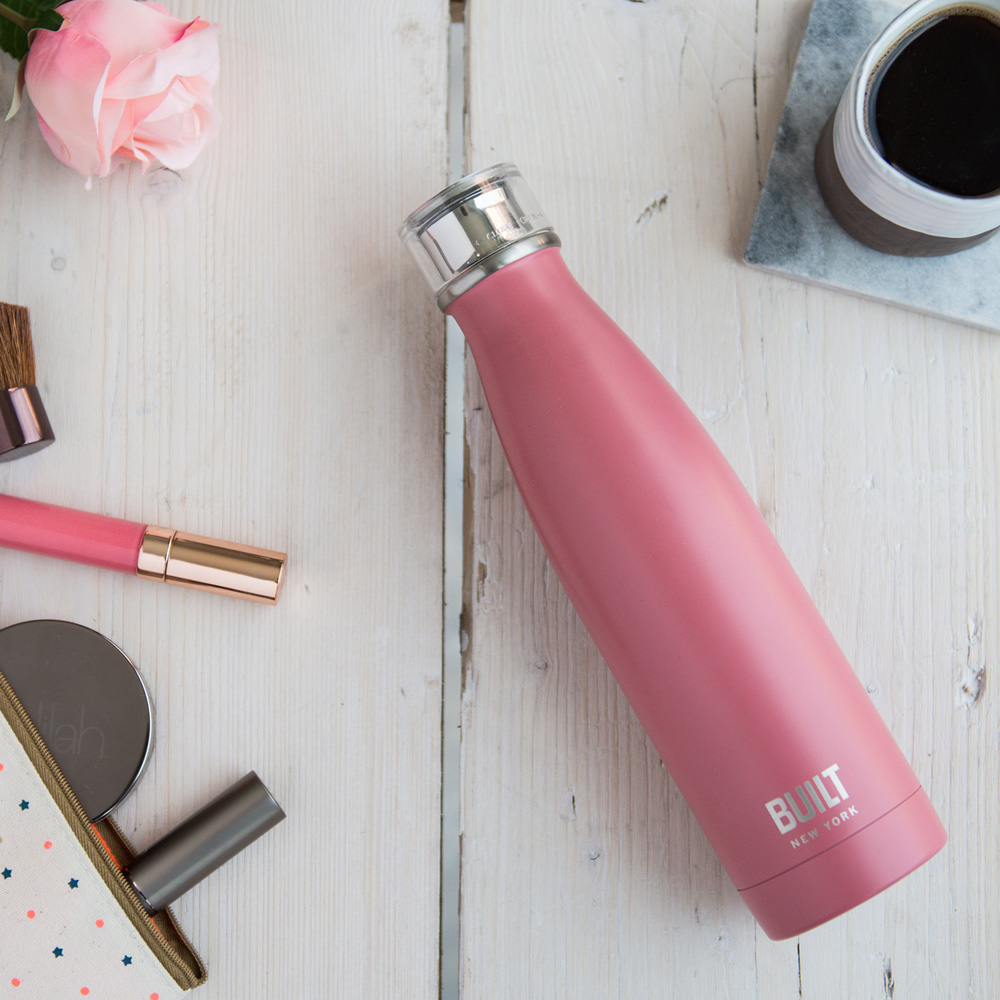 Бутылка металлическая Built Pink, с двойными стенками, 500 мл